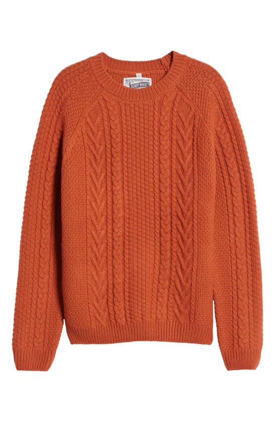 SCHOTT SCHOTT NYC HEAVYWEIGHT WOOL CABLE FISHERMAN SWEATER
