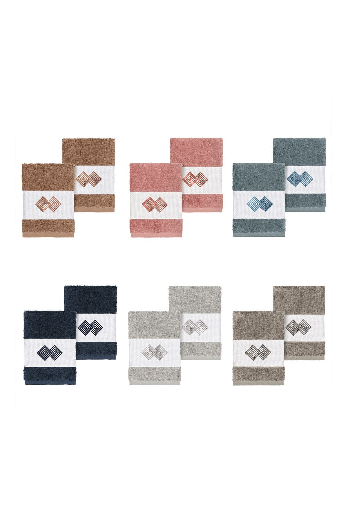 Linum Home Noah Embellished Washcloth