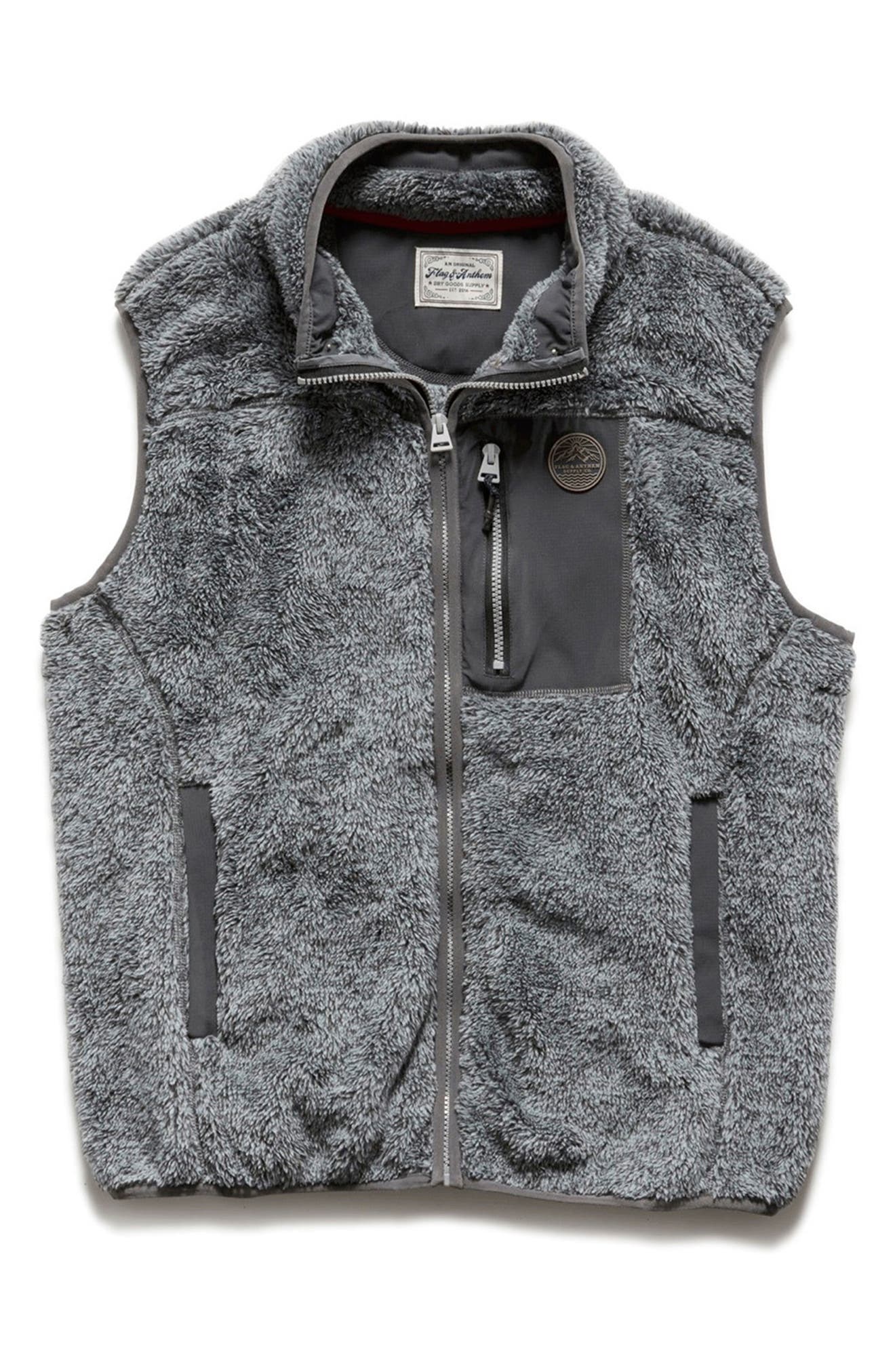 fuzzy grey vest