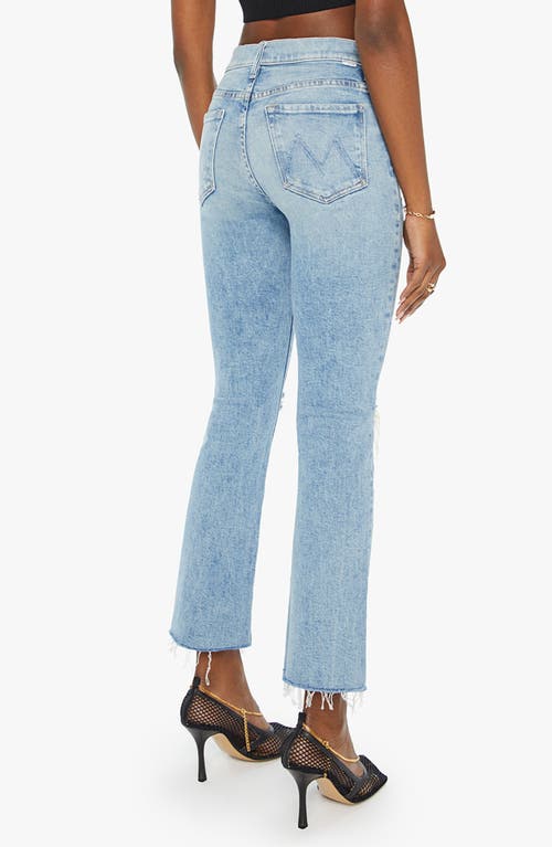 Shop Mother The Insider Flood High Waist Frayed Hem Bootcut Jeans In Peak A Boo