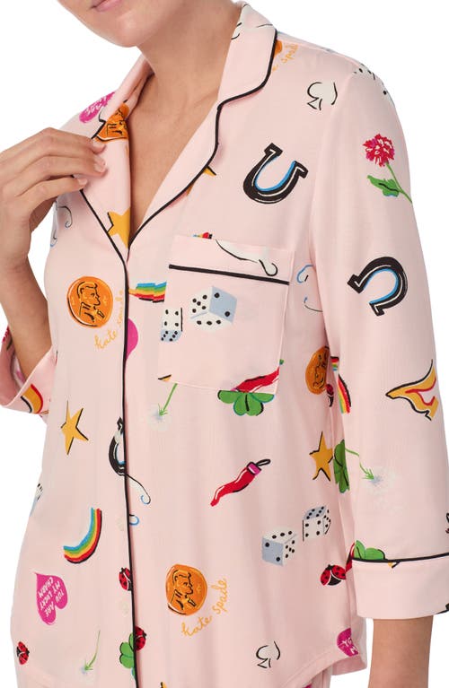 Shop Kate Spade New York Print Pajamas In Pink/multi