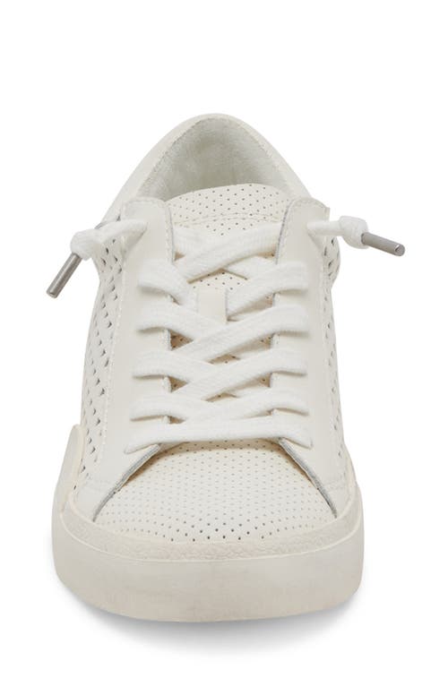 Shop Dolce Vita Zina Perforated 360 Slip-on Sneaker In White Perforated Leather