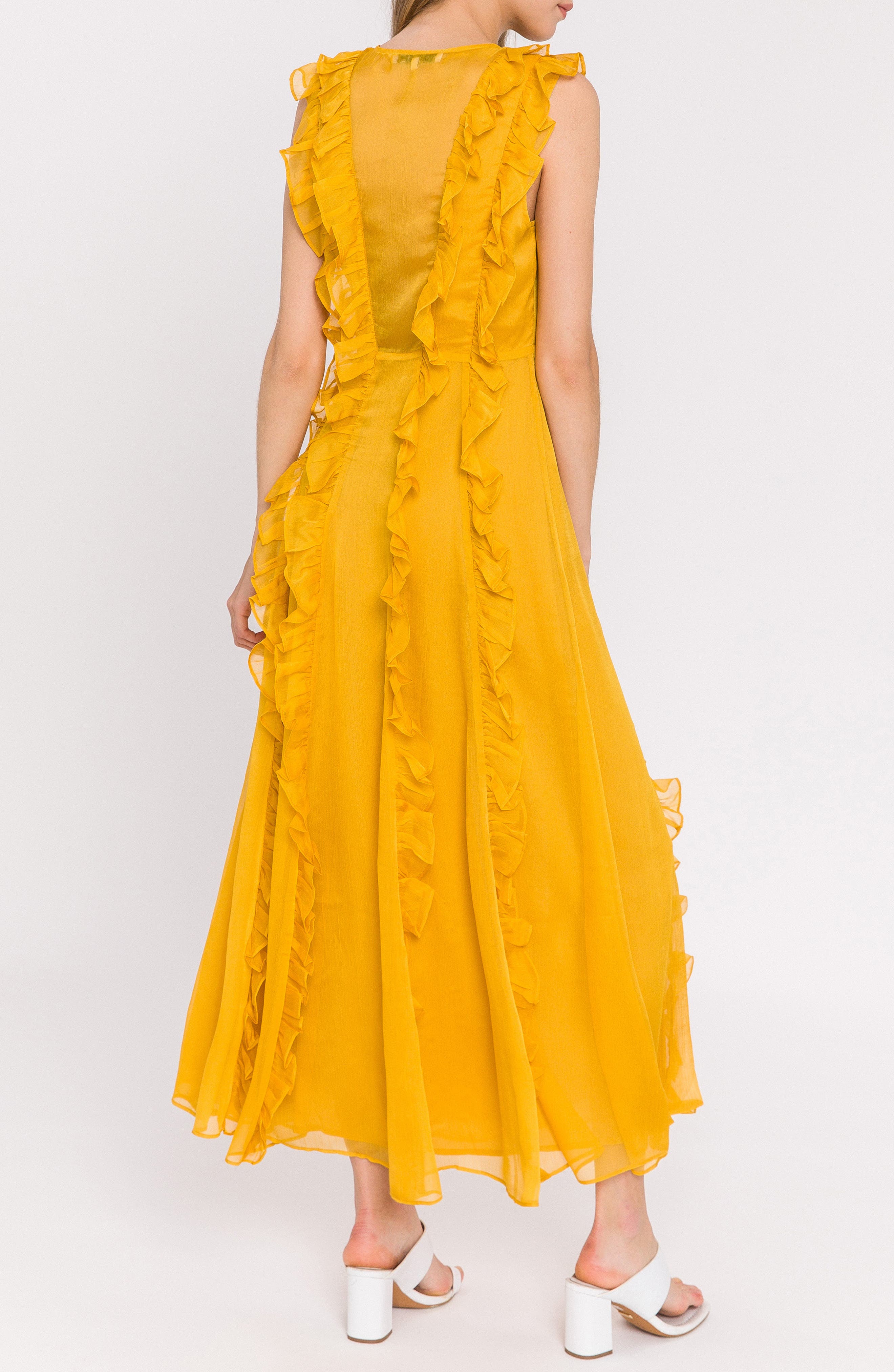 endless rose front tie maxi dress
