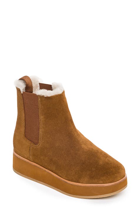 Shearling shop chelsea boot