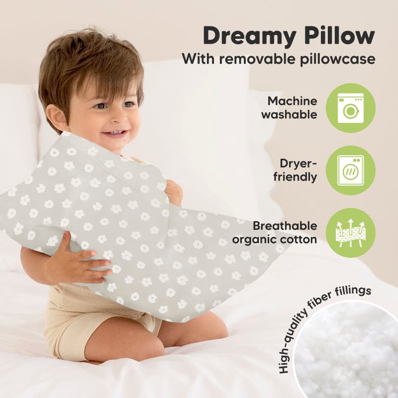 Shop Keababies Toddler Pillow With Pillowcase In Meadow