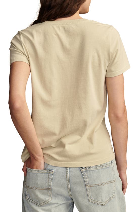 Shop Lucky Brand Extra Dry Cotton Graphic T-shirt In Alfalfa