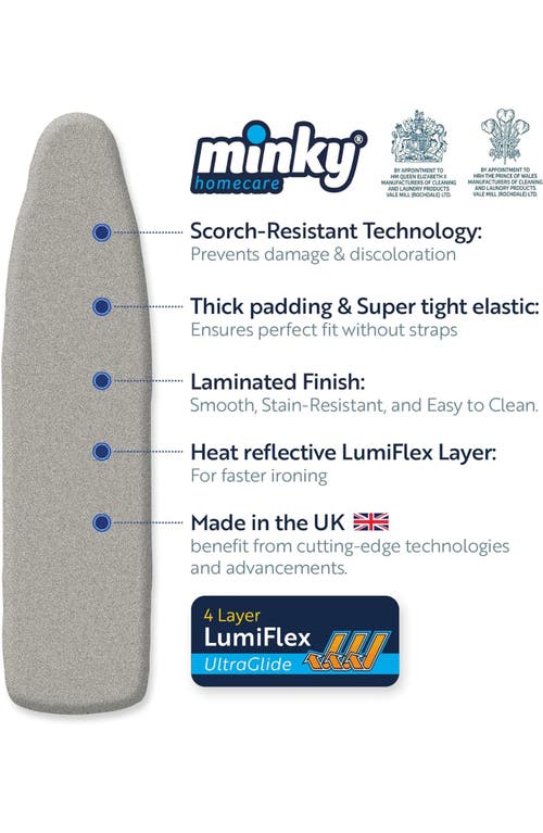 Minky Surefit Lumiflex Ironing Board Cover In Grey