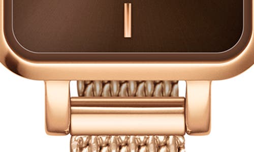 Daniel Wellington Micro Collection Mesh Strap Watch, 15mm X 18mm In Rose Gold
