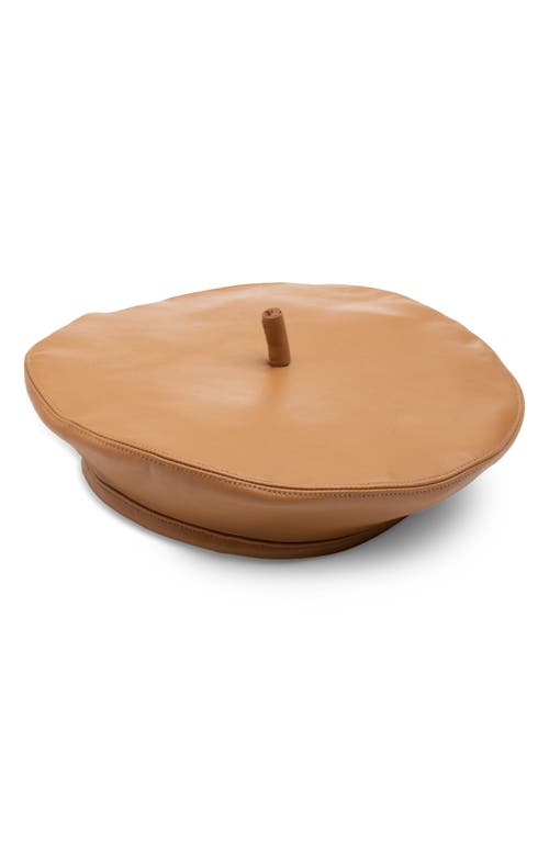 Eugenia Kim Carter Leather Beret in Camel at Nordstrom