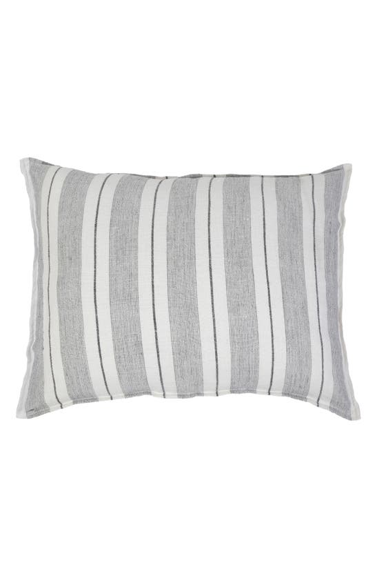 Pom Pom At Home Laguna Big Pillow & Insert In Grey/ Charcoal
