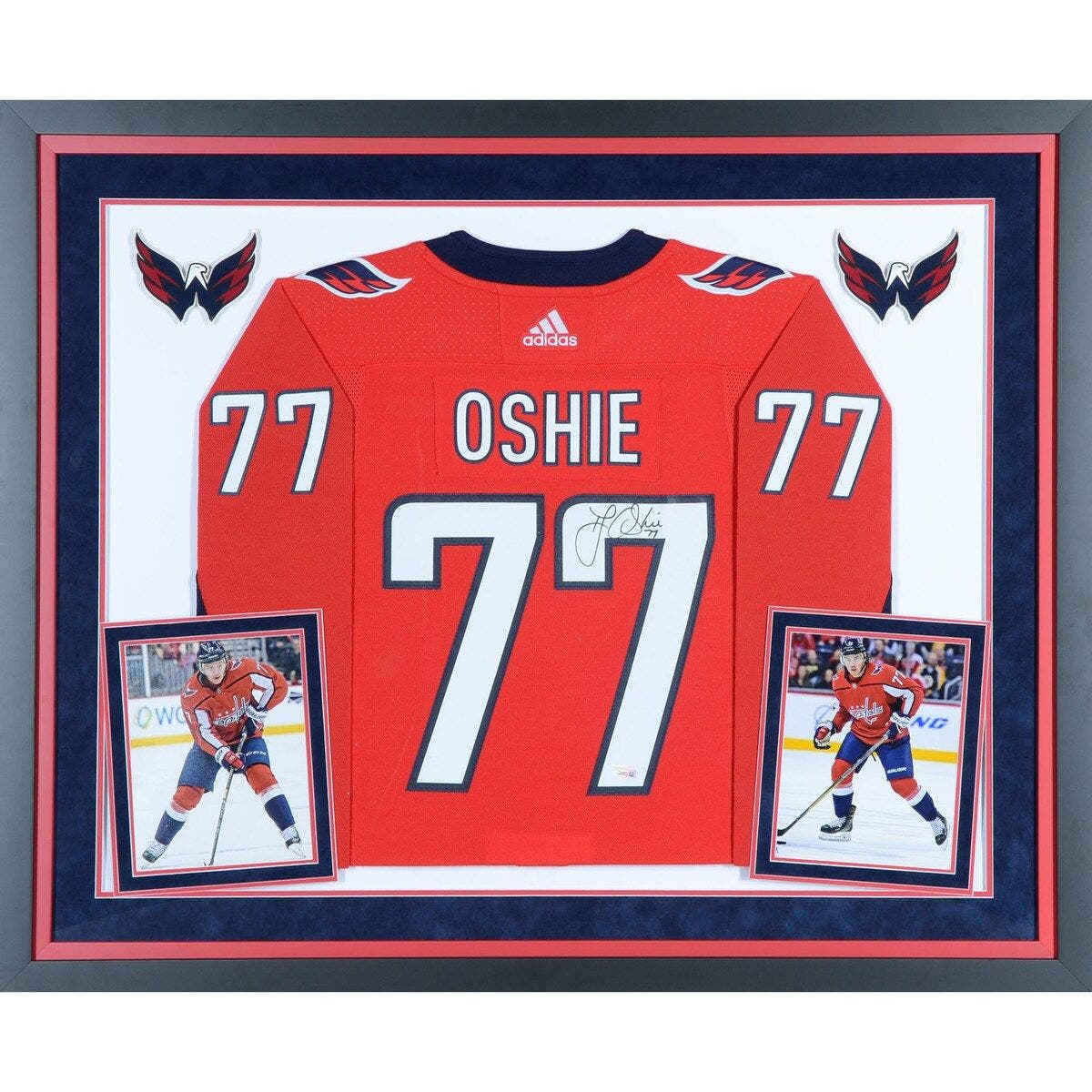 FANATICS AUTHENTIC T.J. Oshie Washington Capitals Deluxe Framed Autographed Red Adidas Authentic