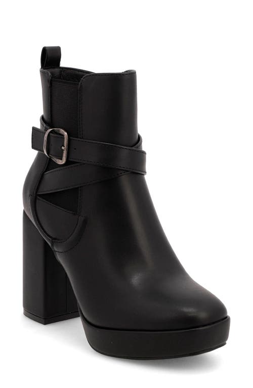 Shop Mia Esther Block Heel Platform Bootie In Black