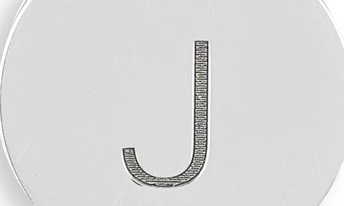 Meshmerise Initial Disc Pendant Necklace In White-j