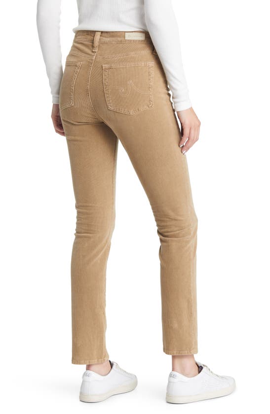 Ag Mari High Waist Slim Ankle Straight Leg Corduroy Pants In 1 Year Sulfur Vinte Khaki
