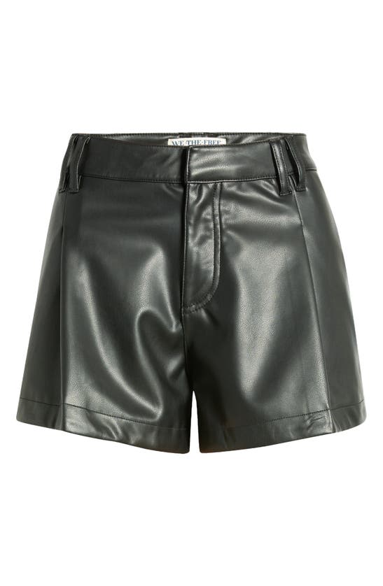 Shop Free People Free Reign Faux Leather Shorts In Black 2