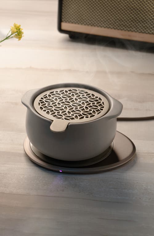 Ohom Jun Self-heating Diffuser Set In Soft Gray