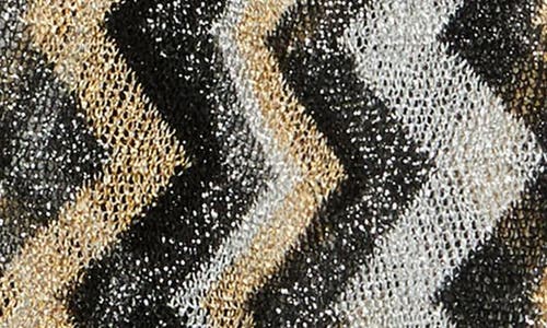 Shop Missoni Zigzag Fringe Scarf In Brown/black Multi