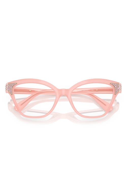 Swarovski 54mm Cat Eye Optical Glasses In Milky Pink