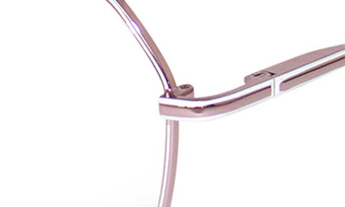 Fifth & Ninth Selena 54mm Geometric Blue Light Blocking Glasses In Rose Gold/clear