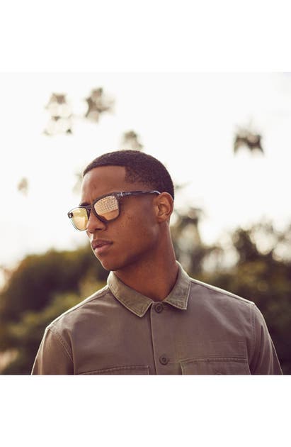 Click to view more detailed imagery on our partner's website Quay Men's Hardwire Square Sunglasses, 50mm In Black/ Orange