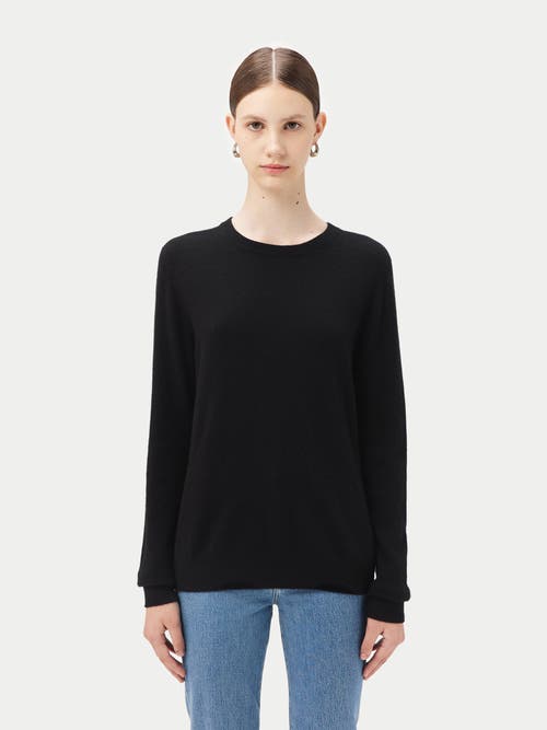 Gobi Cashmere Crew Neck Sweater In Black