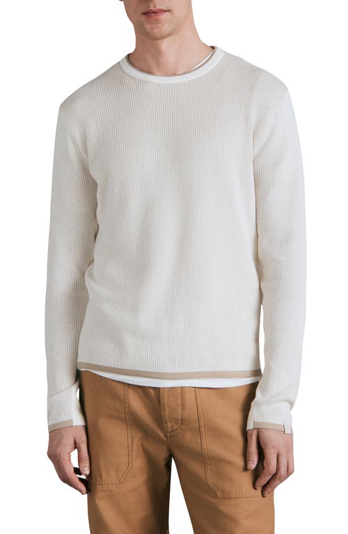 rag & bone Harvey Crewneck Cotton Linen Sweater at Nordstrom,