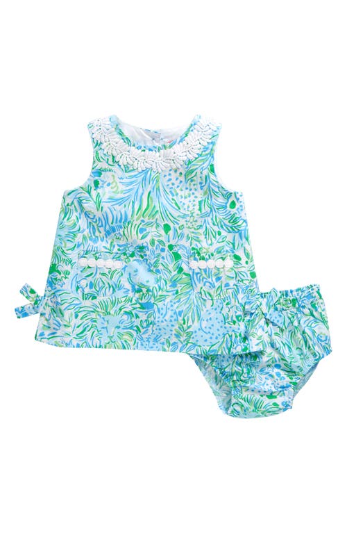 Lilly Pulitzer Floral Dress & Bloomers Hydra Blue Dandy Lions at Nordstrom,