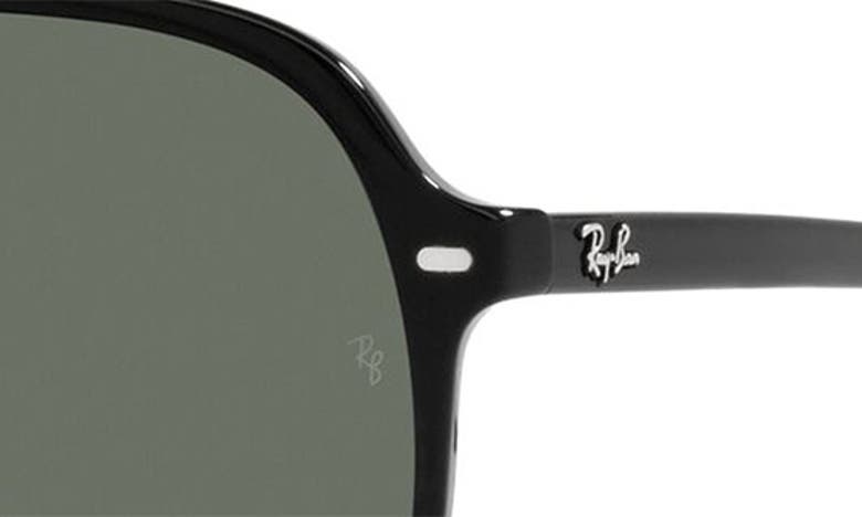 Ray Ban 56mm Polarized Square Sunglasses In Black