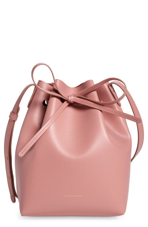 Minimalist Bucket Bag Pink With Inner Pouch Small