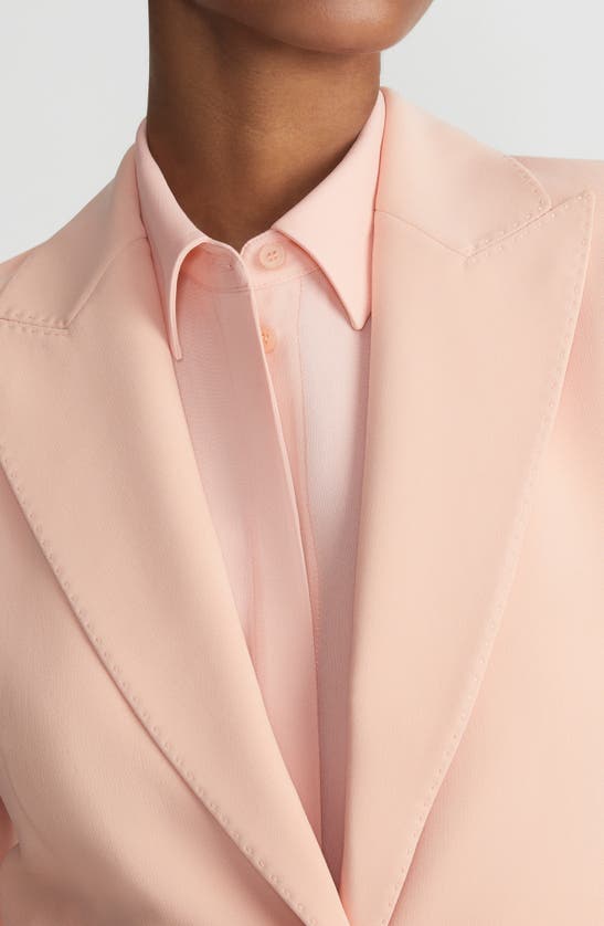 Shop Lafayette 148 New York Finesse Crepe Blazer In Pink Dusk