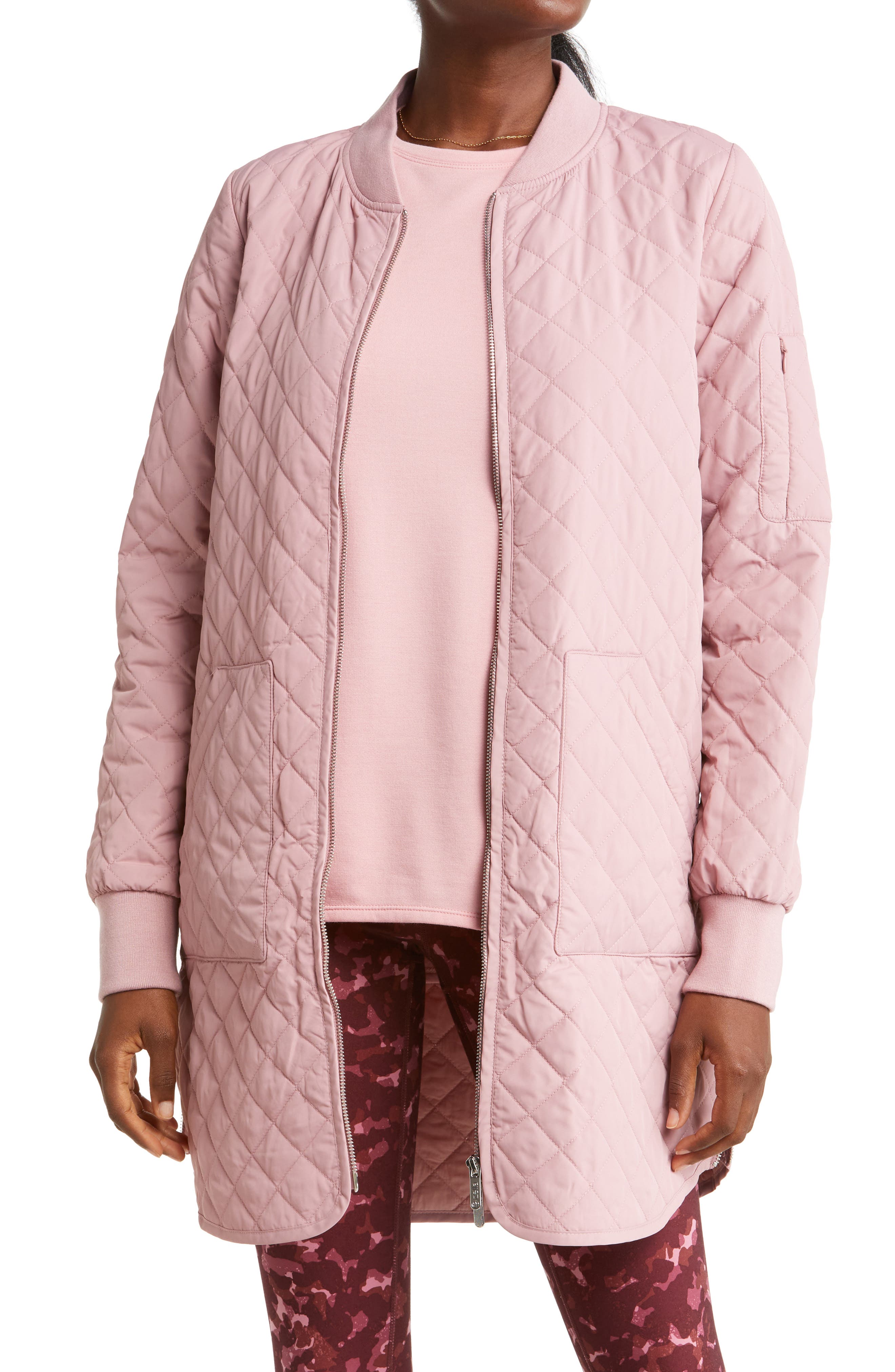 ladies pink quilted jacket