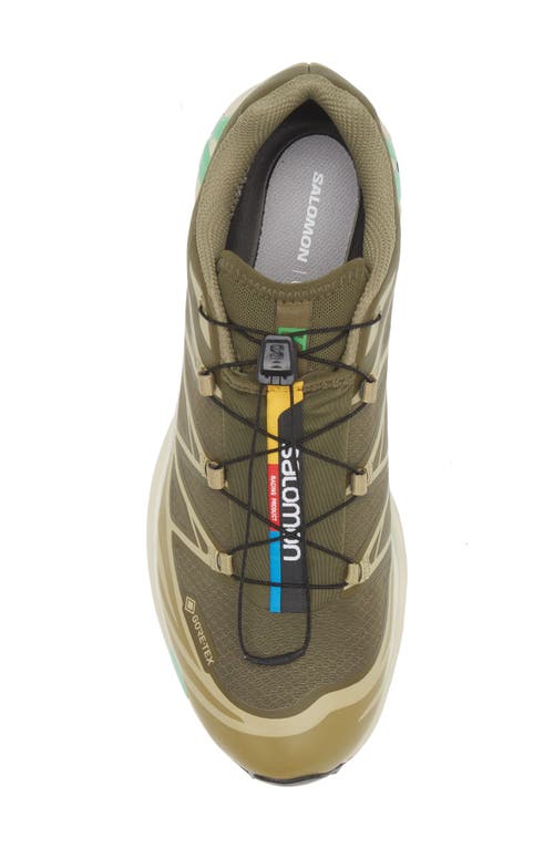 Salomon Gender Inclusive Xt-6 Gore-tex® Waterproof Sneaker In Olive Night/dried Herb