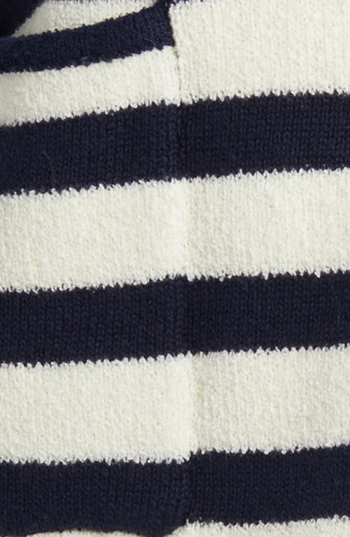 Shop Favorite Daughter The Annabel Stripe Knit Jacket In Navy/white