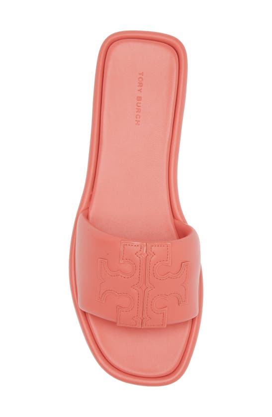Shop Tory Burch Double-t Leather Sport Slide Sandal In Coral Crush