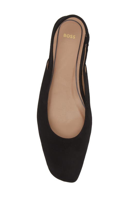 Shop Hugo Boss Boss Rose Slingback Flat In Black