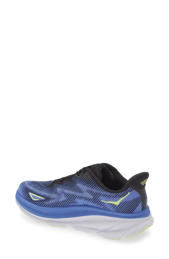 Shop Hoka Clifton 9 Running Shoe In Black / Stellar Blue