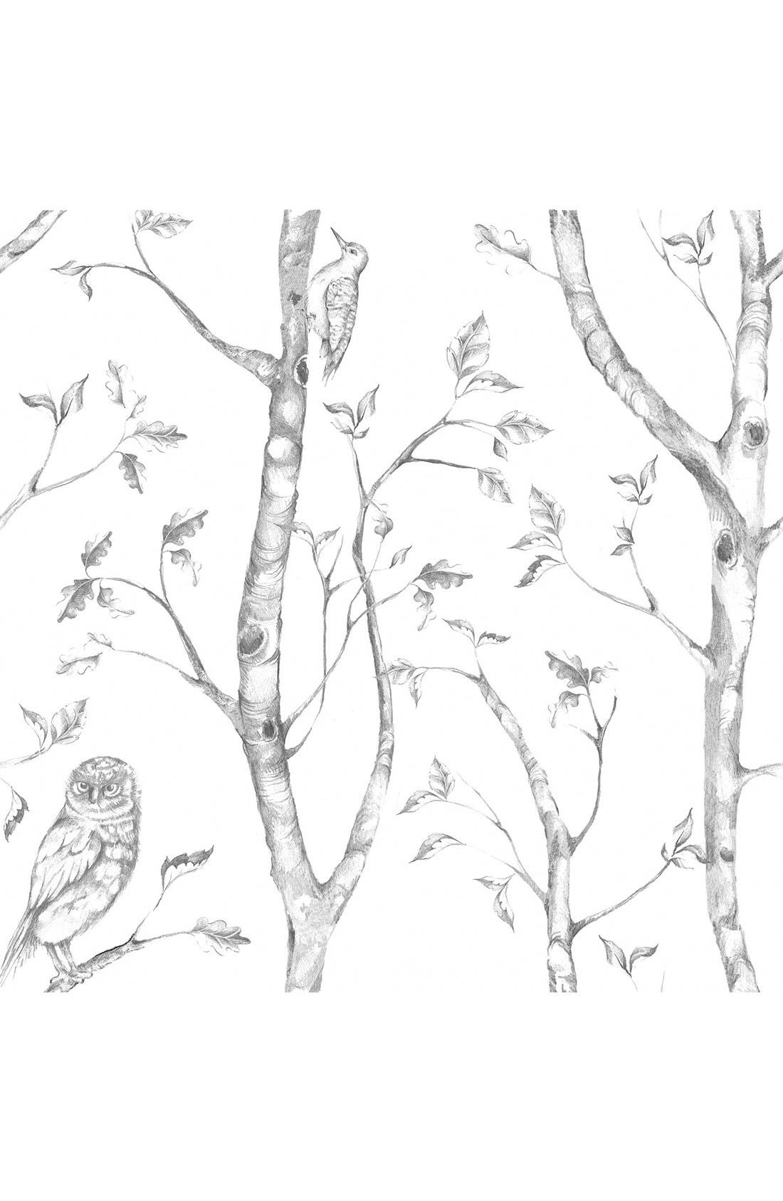 Wallpops 'Woods' Reusable Peel & Stick Vinyl Wallpaper, Size One Size - Grey