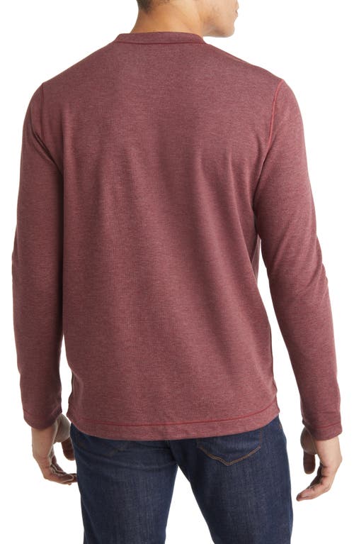 Shop Johnston & Murphy Reversible Cotton & Modal Blend Sweater In Berry/blue