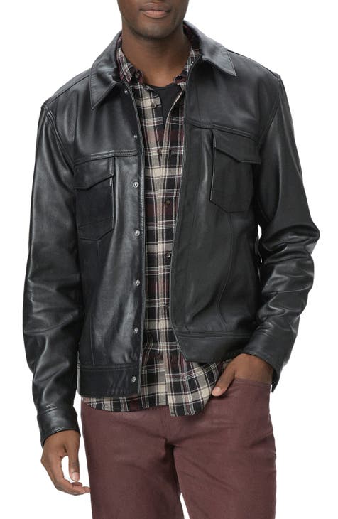 lamb leather jacket men | Nordstrom