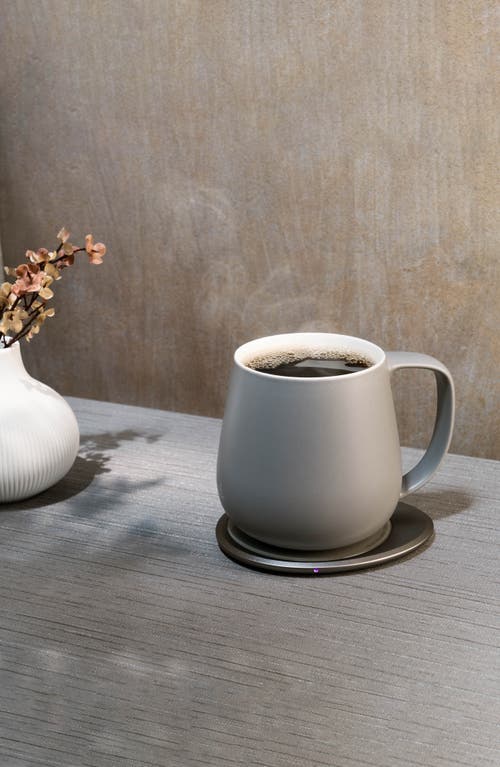 Ohom Ui+ Mug & Warmer Set In Soft Gray