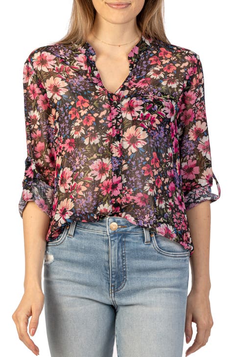 Jasmine Chiffon Button-Up Shirt