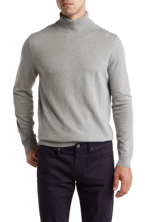 Men's Grey Turtleneck Sweaters
