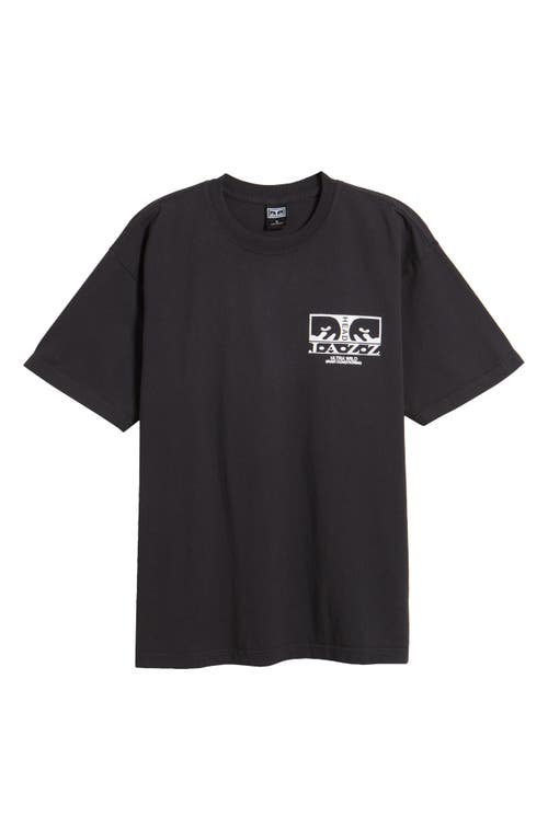 Shop Obey Jazz Head Cotton Graphic T-shirt In Vintage Black