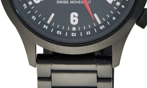 Shop Nixon Be There Bracelet Watch, 40mm In Super Black/black Sunray