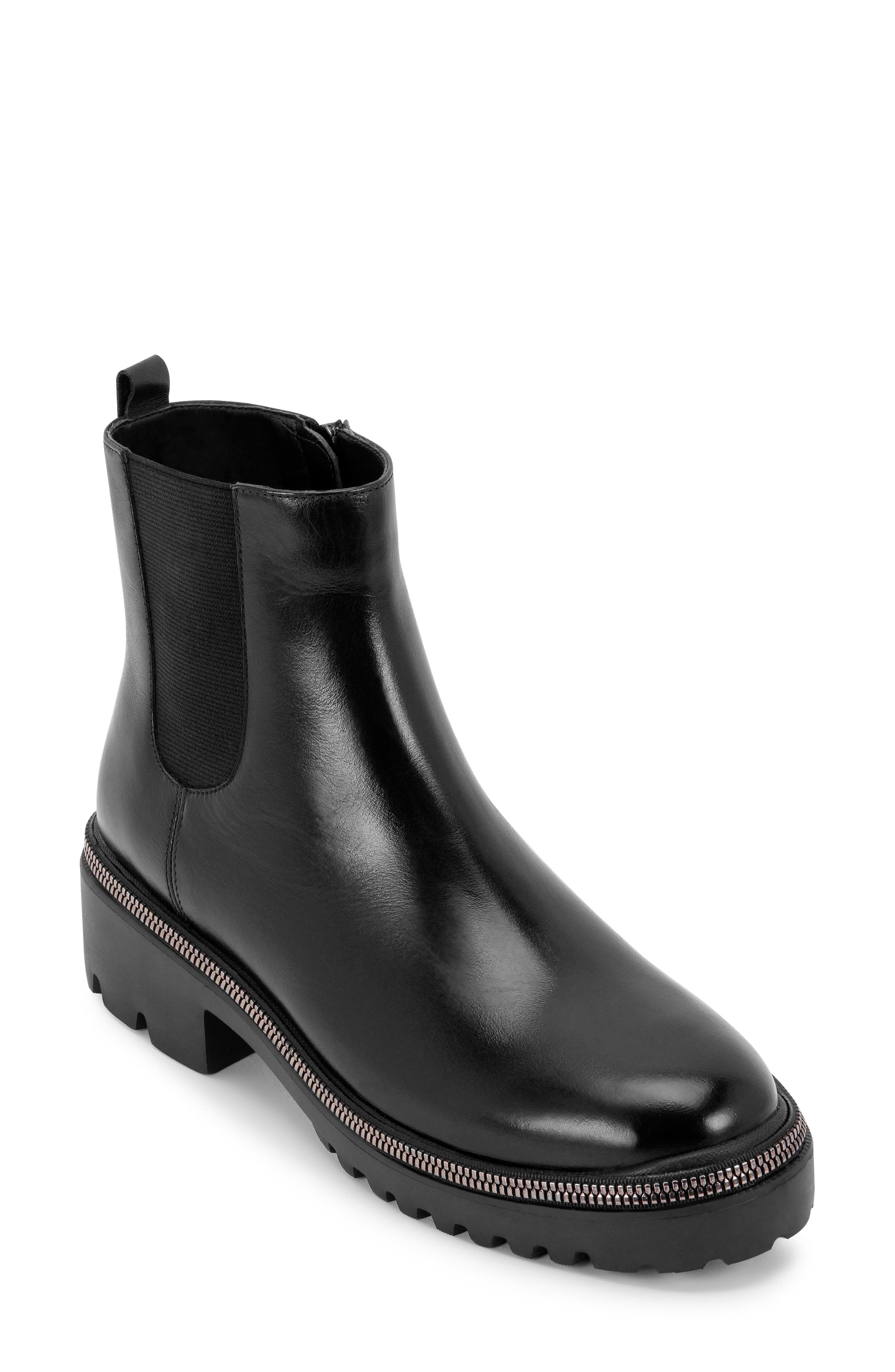black waterproof chelsea boots