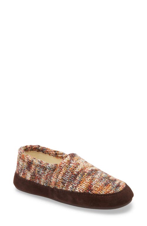 Acorn Moc Slipper in Sunset Cable Knit