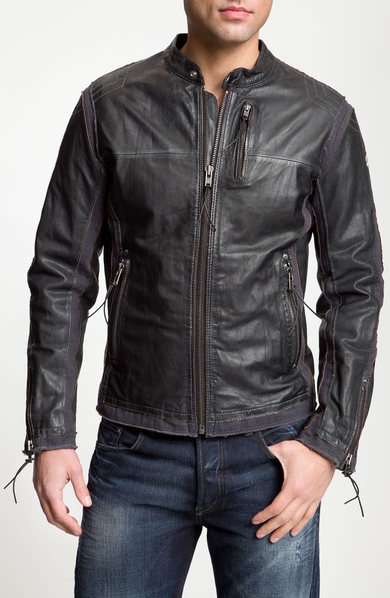 DIESEL® 'Loyd' Leather Moto Jacket | Nordstrom