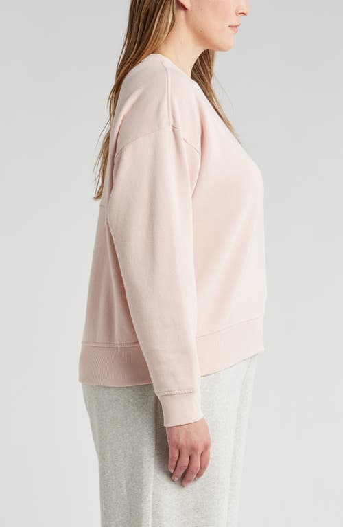 Shop Zella Cloud Fleece Sweatshirt In Pink Peach