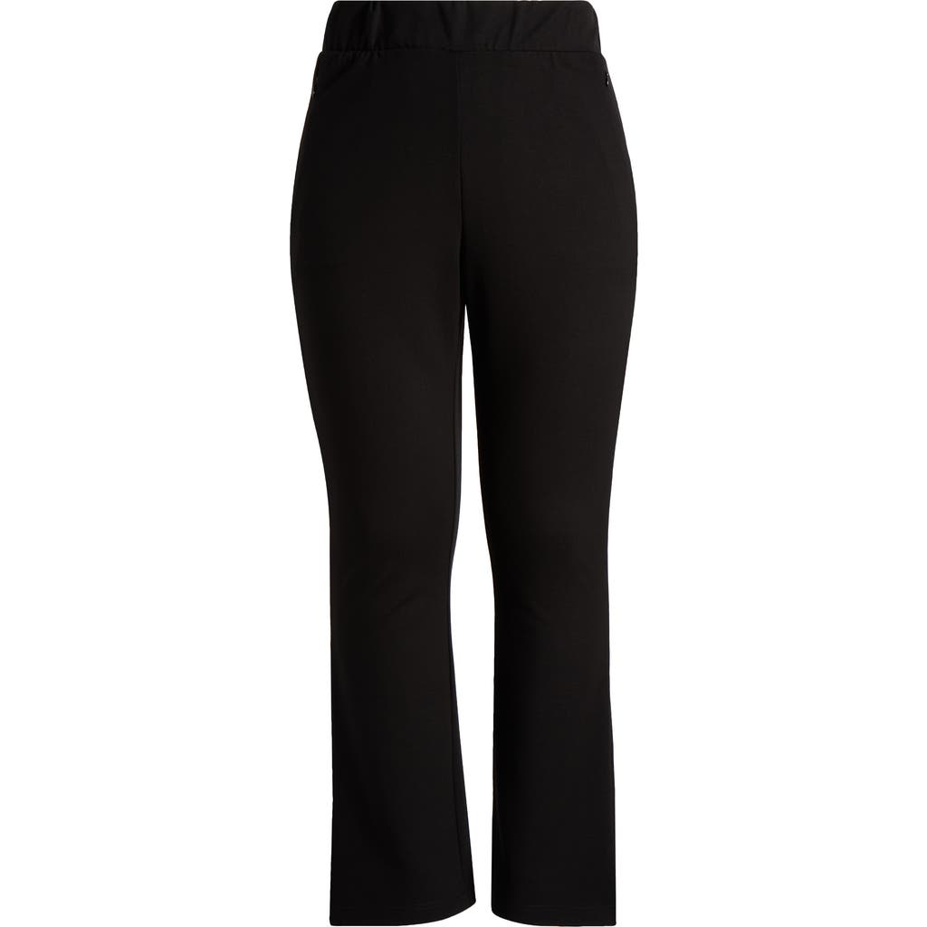 Universal Standard Pinstripe Ponte Bootcut Pants In Black