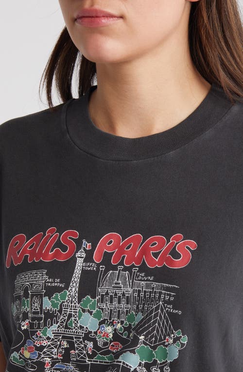 Shop Rails Paris Oversize Cotton Graphic T-shirt In  Paris Map